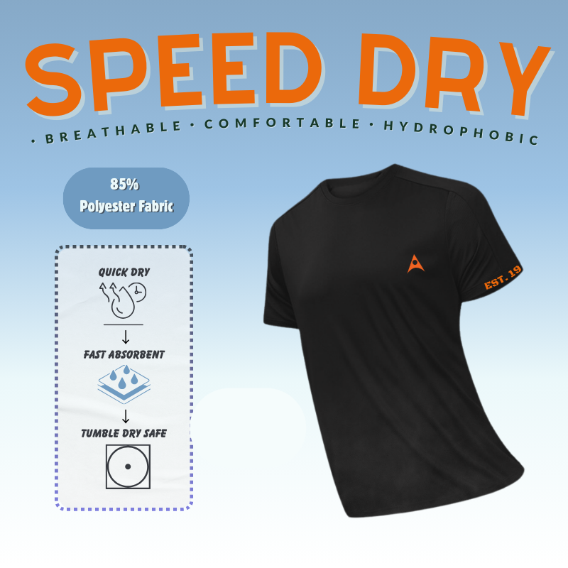 Breathable Premium Sports Shirt - Unisex - Black