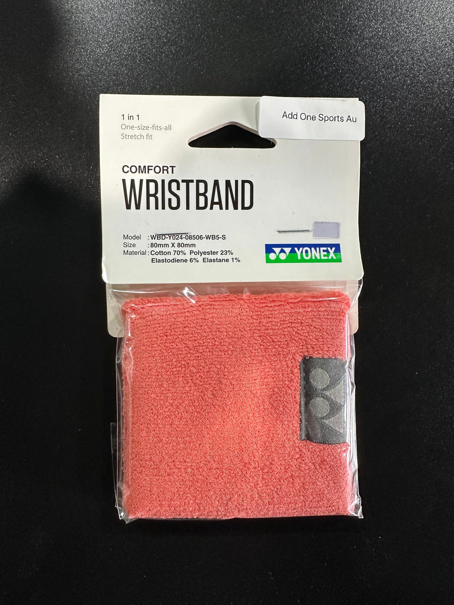 Yonex Comfort Wrist Band (8x8cm) (Coral Red)