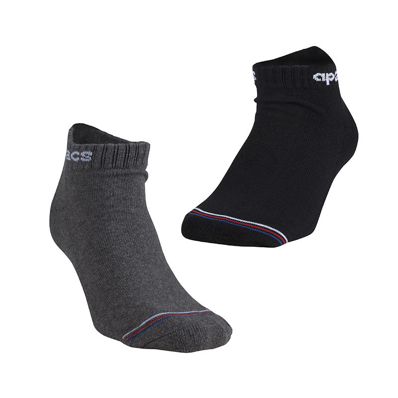 Apacs Cushioned Comfort Cotton Socks-Black (Low Cut)