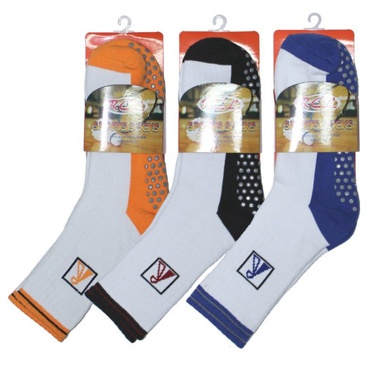 RCL Heavy Duty Anti-Slip Sports Socks- Blue(High Cut)